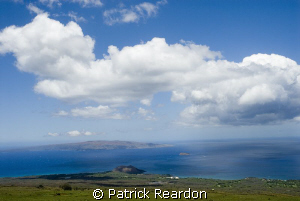 View from upcountry Maui.  Kahoolawe, Molokini crater, Re... by Patrick Reardon 